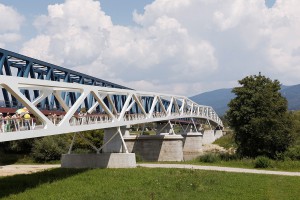 DEU, Berlin, 07/2014, Geh- und Radwegbrücke, Architekt: raumzeit, Bildtechnik: Digital-KB